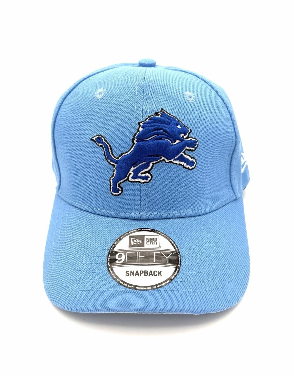 Detroit Lions Hat Cap Strap Back Blue Gray Logo NFL Football New Era Mens